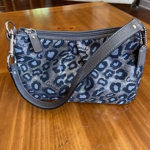 Coach Metallic leopard print purse